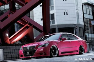 画像3: エアロパーツ 【トヨタ　クラウンＡＷＳ２１０前期　アスリートハイブリッド】 ＡＩＭＧＡＩＮ・エイムゲイン 純ＶＩＰ　ＧＴ フロントバンパー・サイドステップ・リアバンパー・トランクスポイラー・ルーフスポイラー・ボンネットスポイラー・フロントフェンダーパネル・マフラーフィニッシャー＋カッター 未塗装品