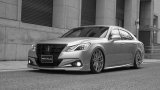 エアロパーツ３点ＫＩＴ 【ＧＲＳ２１０クラウン　ロイヤル　Ｈ24.12〜Ｈ27.9】 ＷＡＬＤ・ヴァルド ＳＰＯＲＴＳ　ＬＩＮＥ・スポーツライン　未塗装品 フロントスポイラー・サイドステップ・リアスカート