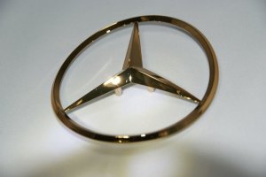 画像1: スターマークエンブレム 最高級ゴールドメッキ 【Mercedes-Benz　メルセデス ベンツ】 エンブレム