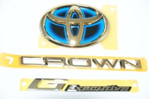画像9: 最高級ゴールドメッキエンブレム 【トヨタ　クラウン ＧＷＳ２２４　Ｇエグゼクティブ】 6点セット サイド左右HYBRIDロゴ、リアトヨタマーク、リアCROWNロゴ、リアHYBRIDSYNERGYDRIVEプレート、リアＧ Executive 
