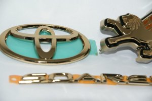 画像5: 最高級ゴールドメッキエンブレム 【トヨタ　ソアラ　ＵＺＺ４０】 ２点セット ・リアトヨタマーク・ソアラロゴ 