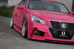 画像7: エアロパーツ 【トヨタ　クラウンＡＷＳ２１０前期　アスリートハイブリッド】 ＡＩＭＧＡＩＮ・エイムゲイン 純ＶＩＰ　ＧＴ フロントバンパー・サイドステップ・リアバンパー・トランクスポイラー・ルーフスポイラー・ボンネットスポイラー・フロントフェンダーパネル・マフラーフィニッシャー＋カッター 未塗装品