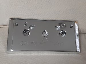 画像1: レクサス フルメッキナンバーフレーム 新品純正加工品　