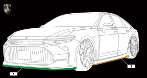 画像25: エアロパーツ　３点セット トヨタ　クラウン　AZSH32　 2023.11〜 ＡＩＭＧＡＩＮ・エイムゲイン 純ＶＩＰ　SPORT ＦＲＰ製　未塗装品 