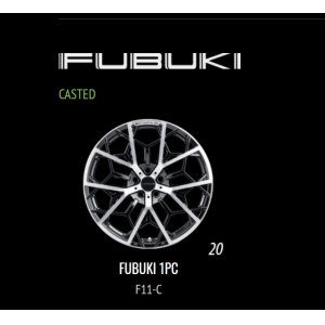 画像: ＷＡＬＤ・ホイール 【ＦＵＢＵＫＩ・フブキ】 ブラック/ポリッシュ 20インチ　F11-C / FUBUKI 1PC CASTED  4本セット　