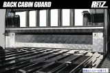 画像: バックキャビンガード（ブラック） アルミ縞板  S500P/S510P  ハイゼットジャンボ専用 前期／後期共通   　傷防止　キャビン保護　DAIHATSU 