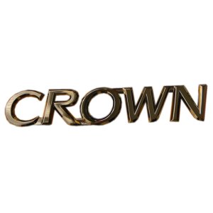 画像: ゴールドメッキエンブレム【トヨタ　クラウン　１８系】リア　ＣＲＯＷＮ・クラウン文字