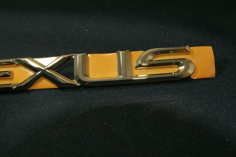 画像3: レクサス【ゴールドメッキ　LEXUS・レクサス ロゴ　大　２００mm×２４mm】正規ディーラー品　