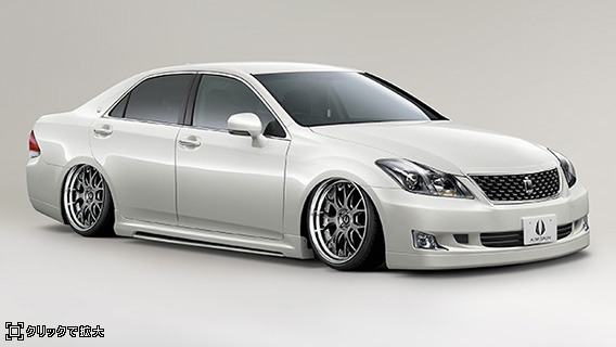 トヨタ 【M’s】後期 200系 クラウン アスリート GRS200 (2010.2-2012.12) AIMGAIN 純VIP GT フロントバンパー FRP エイムゲイン エアロ 外装