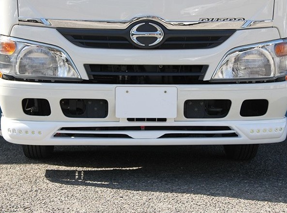 フロントスポイラー LED付 無塗装品 標準車 日野 デュトロ トヨタ 